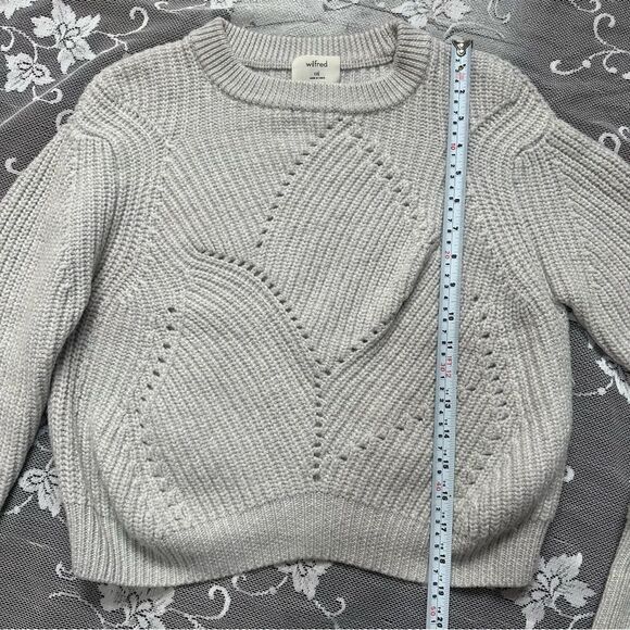 Aritzia Wilfred Serment Merino Wool Sweater in Grey Sz XXS - Picture 10 of 11
